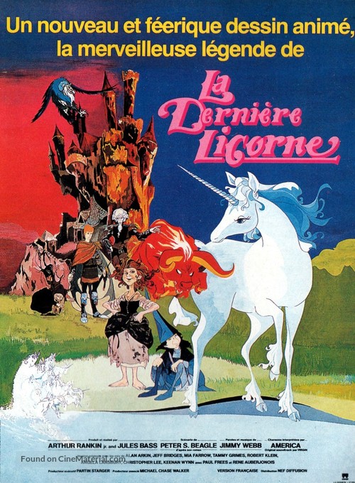 The Last Unicorn - French Movie Poster