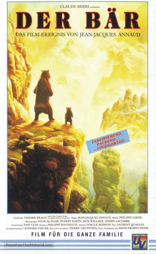 L&#039;ours - German VHS movie cover