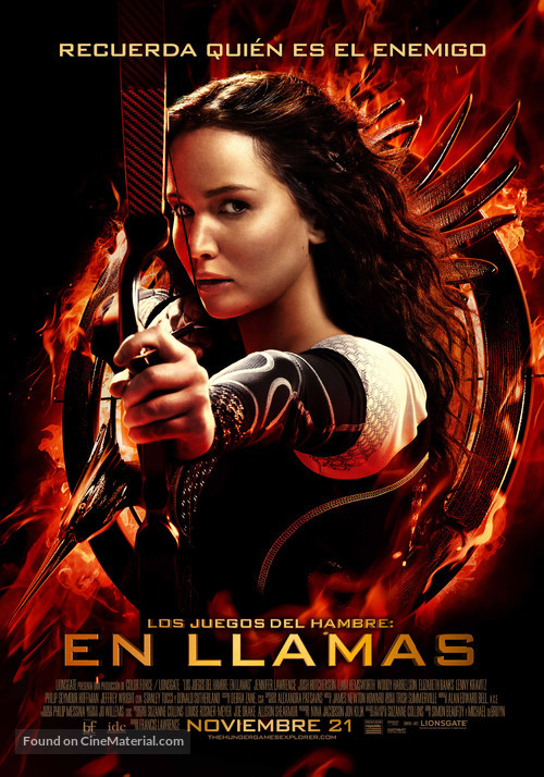 The Hunger Games: Catching Fire - Chilean Movie Poster