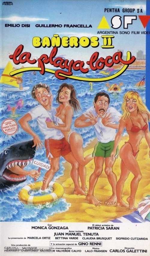 Ba&ntilde;eros II, la playa loca - Argentinian VHS movie cover