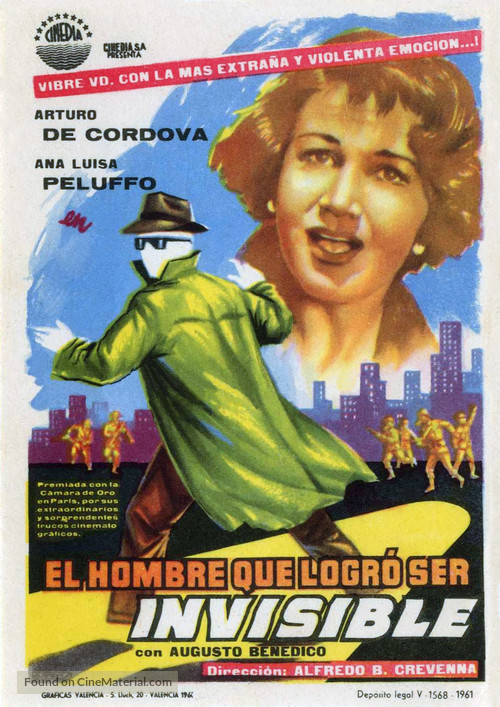 El hombre que logr&oacute; ser invisible - Spanish Movie Poster