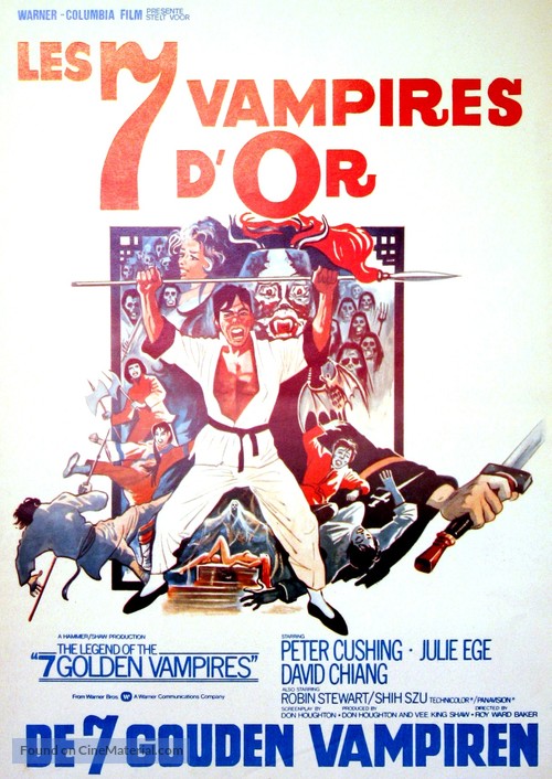 The Legend of the 7 Golden Vampires - Belgian Movie Poster