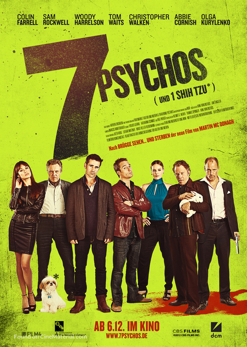 Seven Psychopaths - German Movie Poster