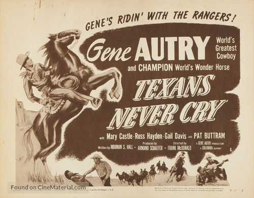 Texans Never Cry - Re-release movie poster