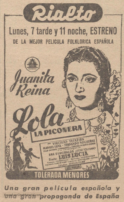 Lola, la piconera - Spanish poster