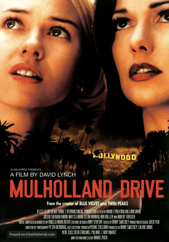 Mulholland Drive - Movie Poster Mulholland Drive - Movie Poster