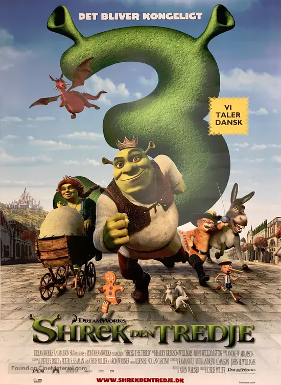 Shrek the Third - Danish Movie Poster