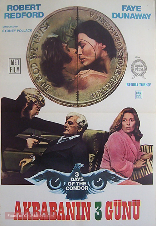 Three Days of the Condor - Turkish Movie Poster