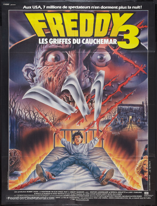 A Nightmare On Elm Street 3: Dream Warriors - French Movie Poster
