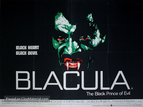 Blacula - British Movie Poster