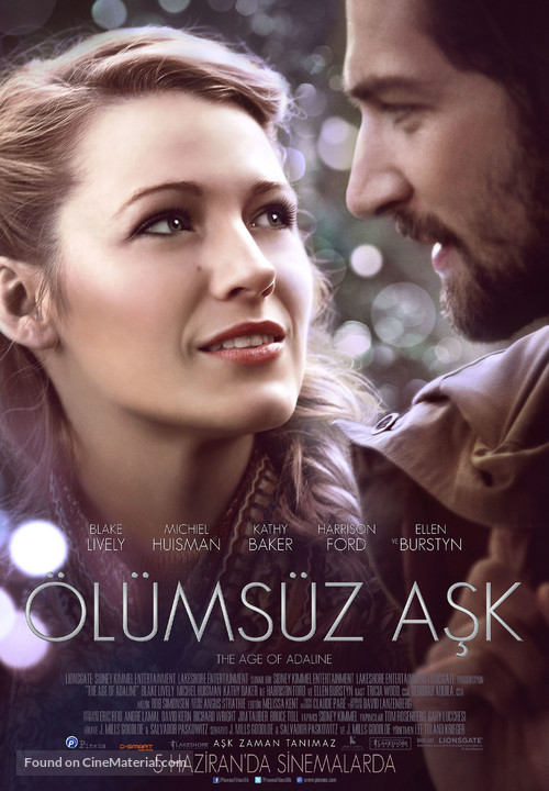 The Age of Adaline - Turkish Movie Poster