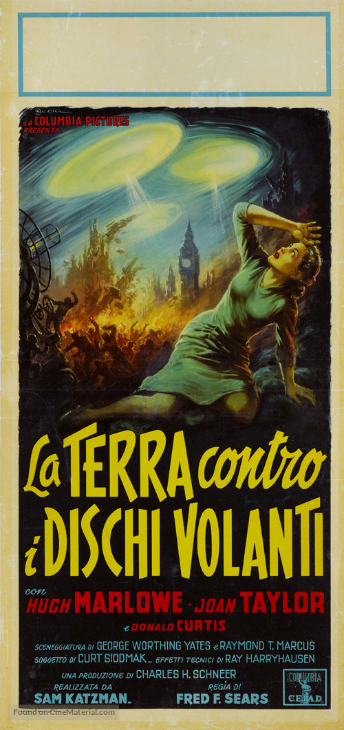 Earth vs. the Flying Saucers - Italian Movie Poster