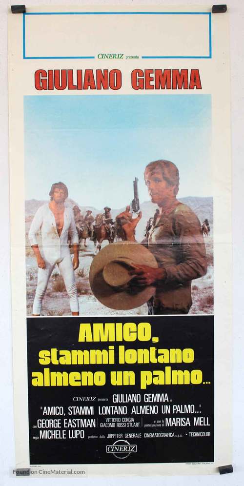 Amico, stammi lontano almeno un palmo - Italian Movie Poster