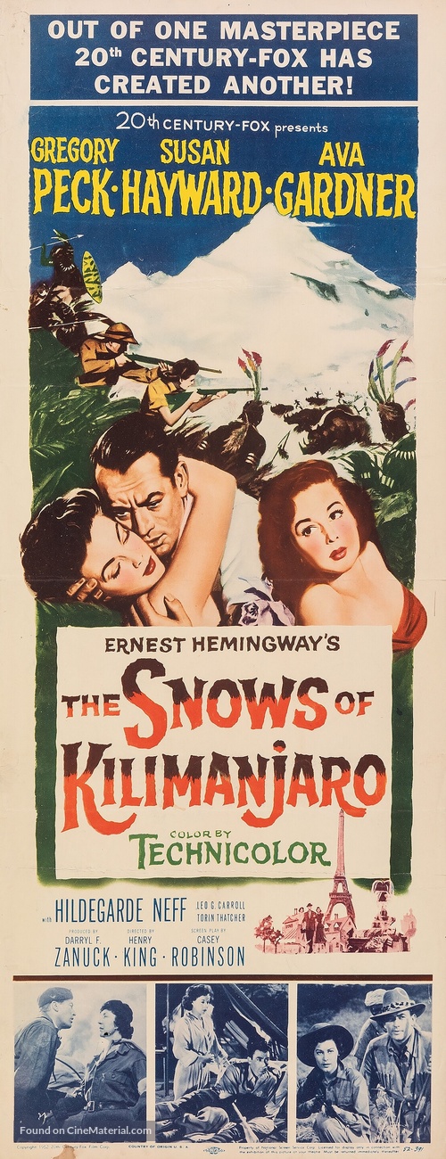 The Snows of Kilimanjaro - Movie Poster