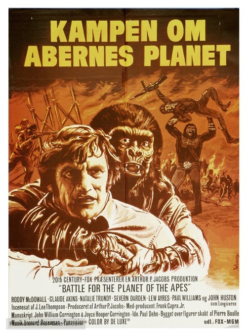 Battle for the Planet of the Apes - Danish Movie Poster