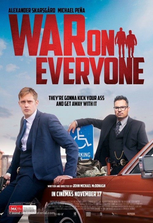 War on Everyone - Australian Movie Poster
