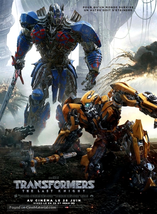 Transformers: The Last Knight - French Movie Poster
