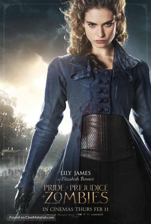 Pride and Prejudice and Zombies - British Movie Poster