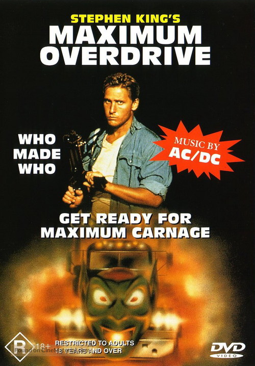 Maximum Overdrive - Australian DVD movie cover