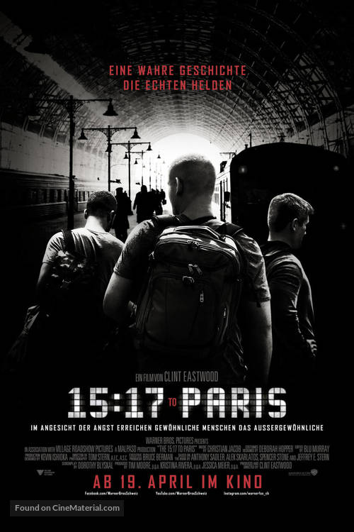 The 15:17 to Paris - Swiss Movie Poster
