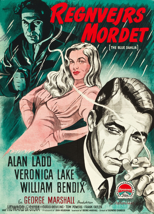 The Blue Dahlia - Danish Movie Poster