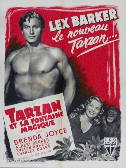 Tarzan&#039;s Magic Fountain - French Movie Poster