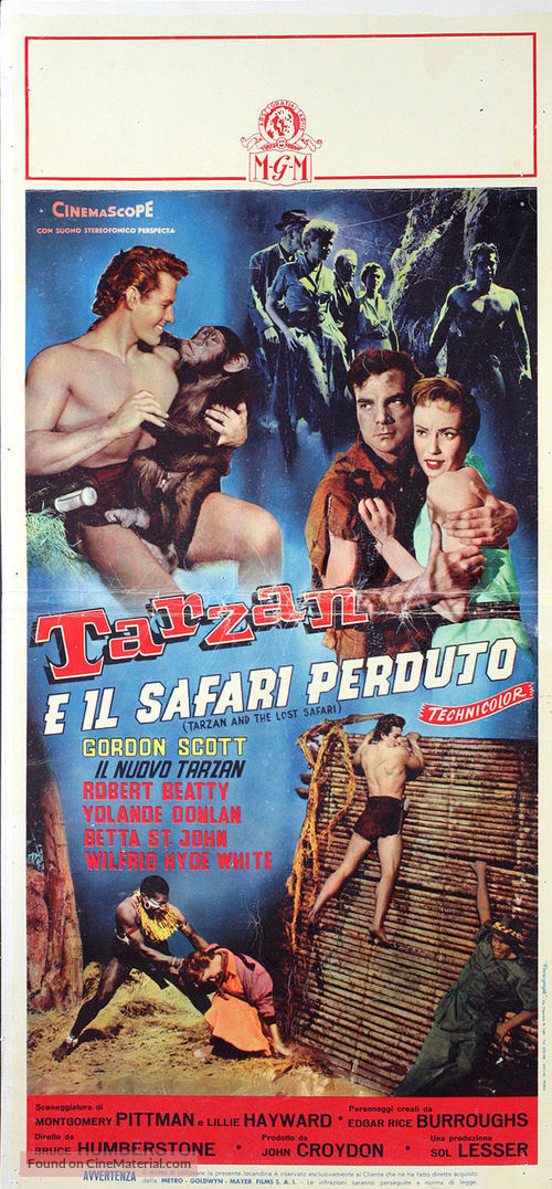 Tarzan and the Lost Safari - Italian Movie Poster
