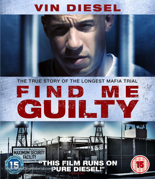 Find Me Guilty - British Blu-Ray movie cover