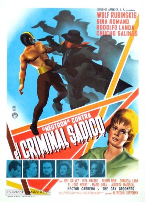 Neutr&oacute;n contra el criminal s&aacute;dico - Mexican Movie Poster