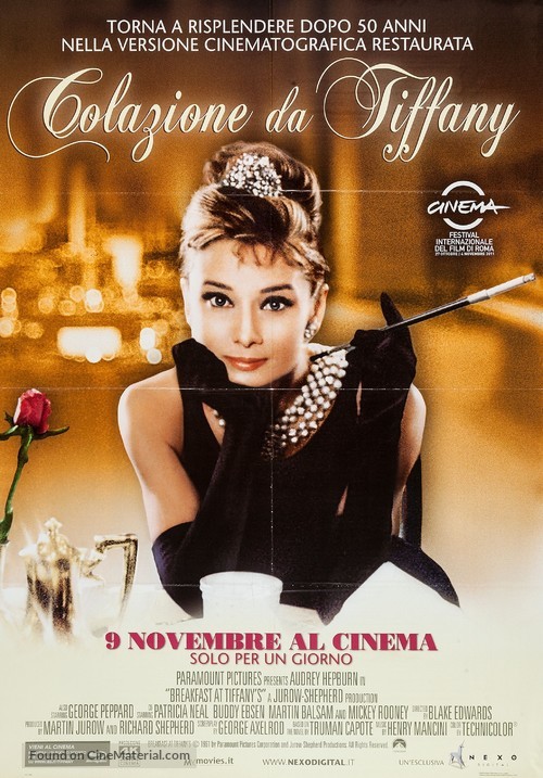 Breakfast at Tiffany&#039;s - Italian Re-release movie poster