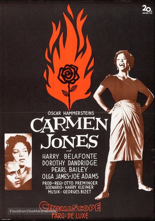 Carmen Jones - Swedish Movie Poster