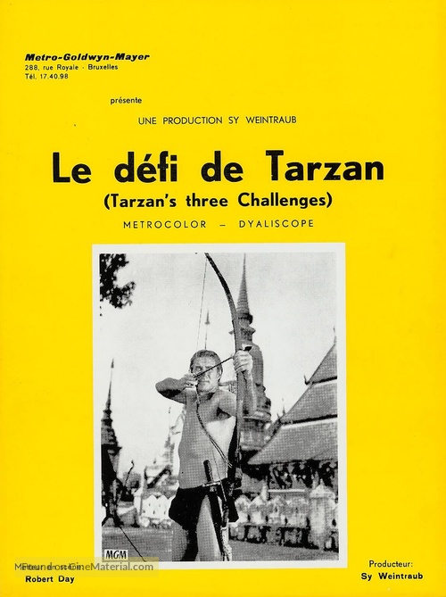 Tarzan&#039;s Three Challenges - Belgian poster