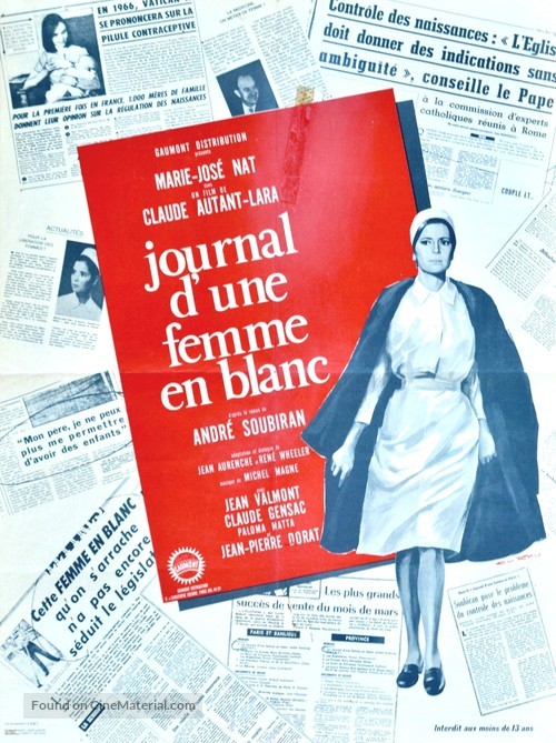 Journal d&#039;une femme en blanc - French Movie Poster