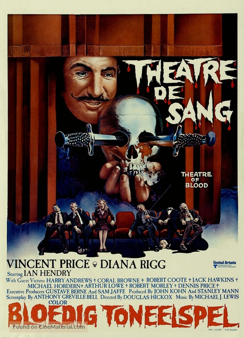 Theater of Blood - Belgian Movie Poster
