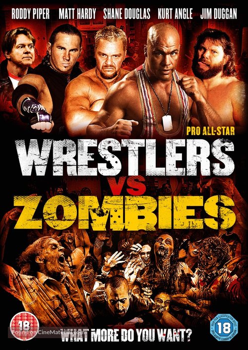 Pro Wrestlers vs Zombies - British DVD movie cover