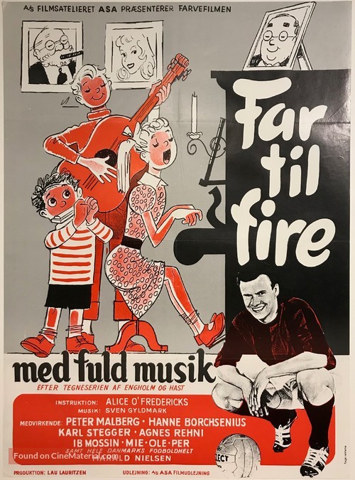 Far til fire med fuld musik - Danish Movie Poster