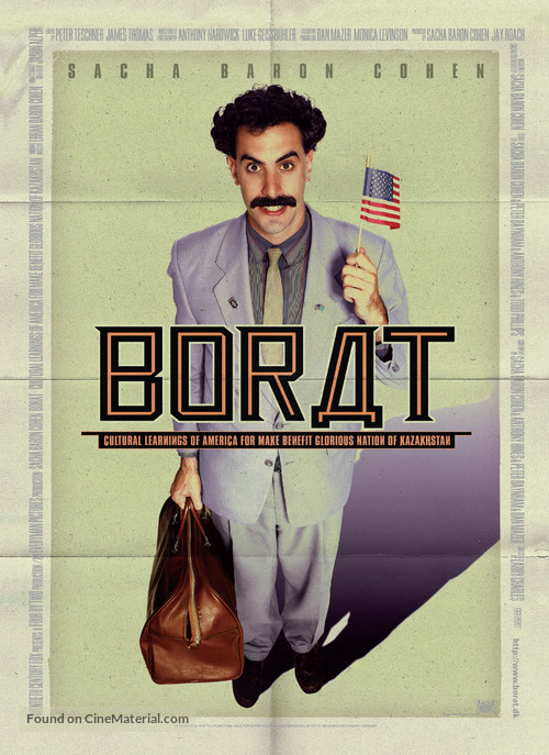 Borat: Cultural Learnings of America for Make Benefit Glorious Nation of Kazakhstan - Danish Movie Poster