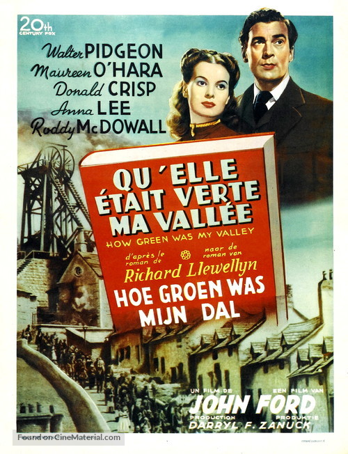 How Green Was My Valley - Belgian Movie Poster