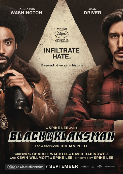 BlacKkKlansman - Swedish Movie Poster