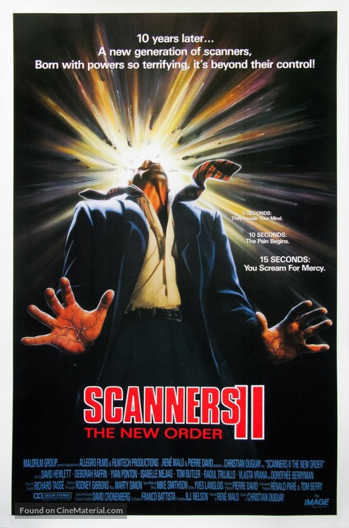 Scanners II: The New Order - Movie Poster
