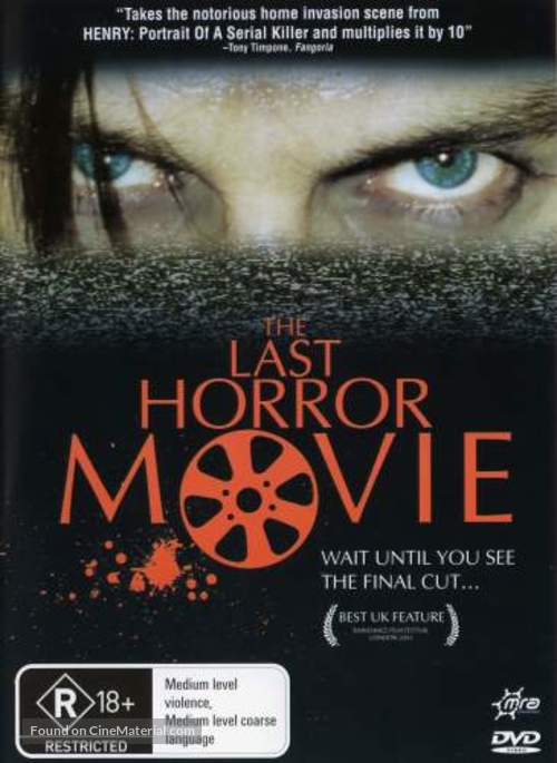 The Last Horror Movie - Australian DVD movie cover