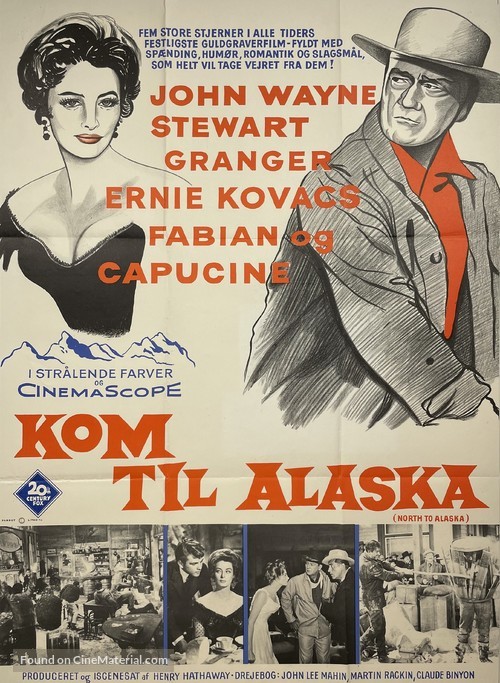 North to Alaska - Danish Movie Poster