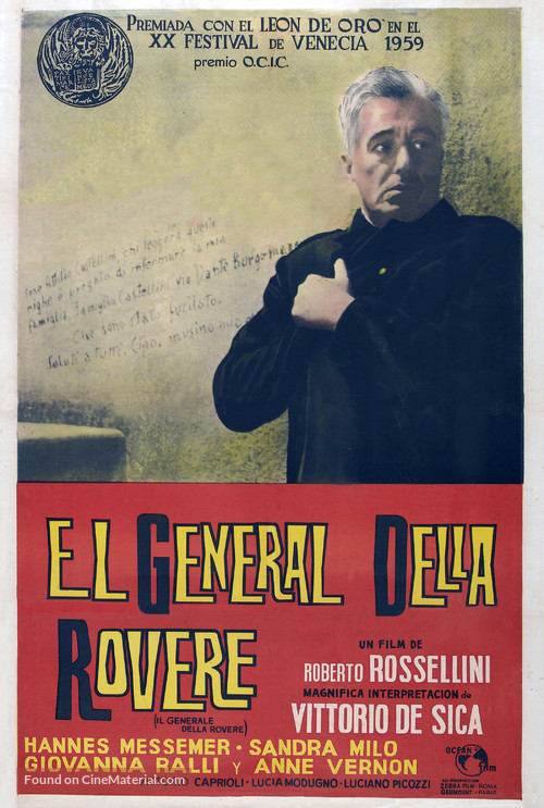 Il generale della Rovere - Argentinian Movie Poster