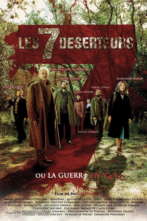 Les sept d&eacute;serteurs ou La guerre en vrac - French Movie Poster