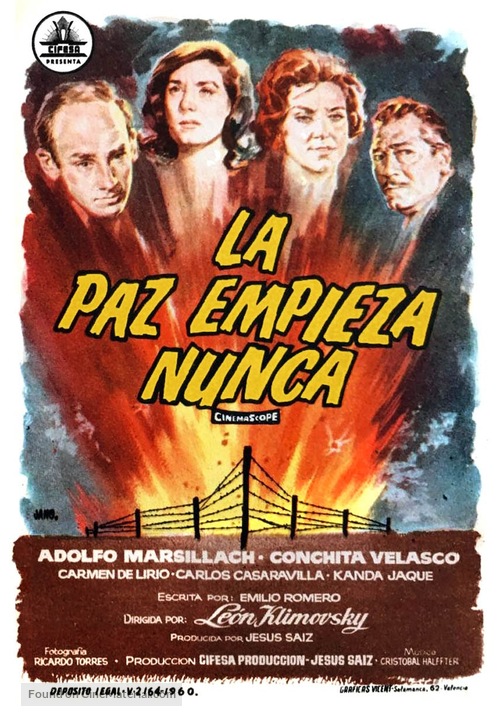 La paz empieza nunca - Spanish Movie Poster