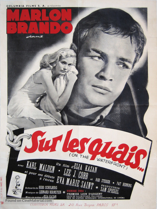 On the Waterfront - French Movie Poster