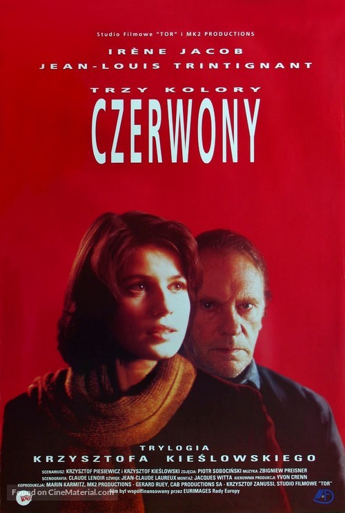 Trois couleurs: Rouge - Polish Movie Poster