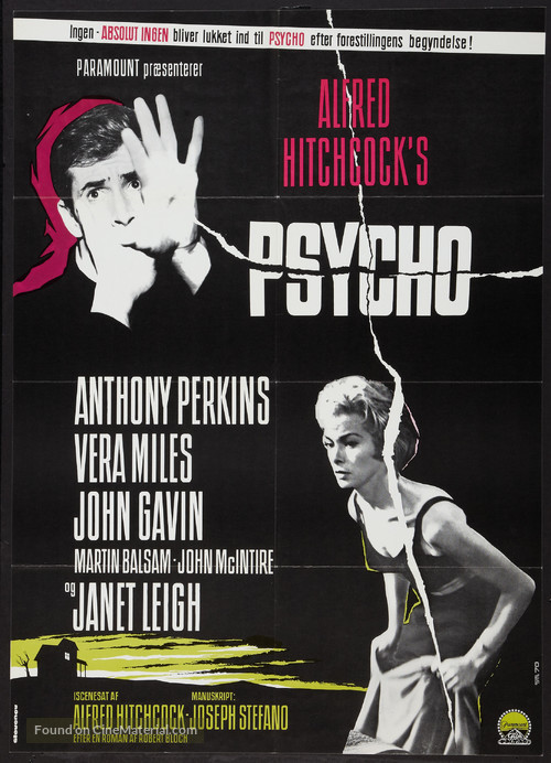 Psycho - Danish Movie Poster