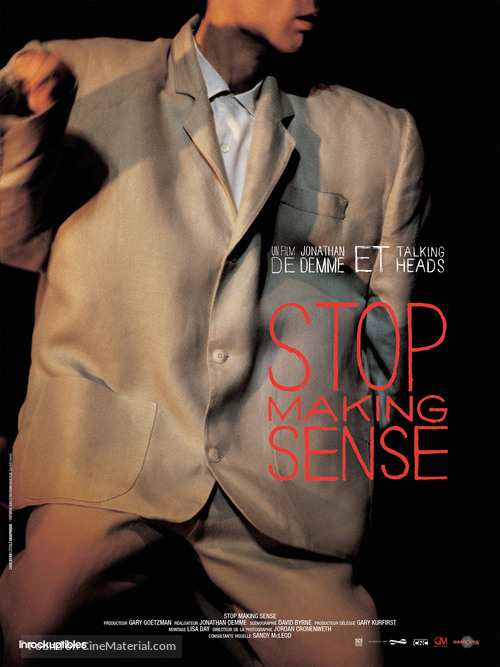 Stop Making Sense - French Re-release movie poster