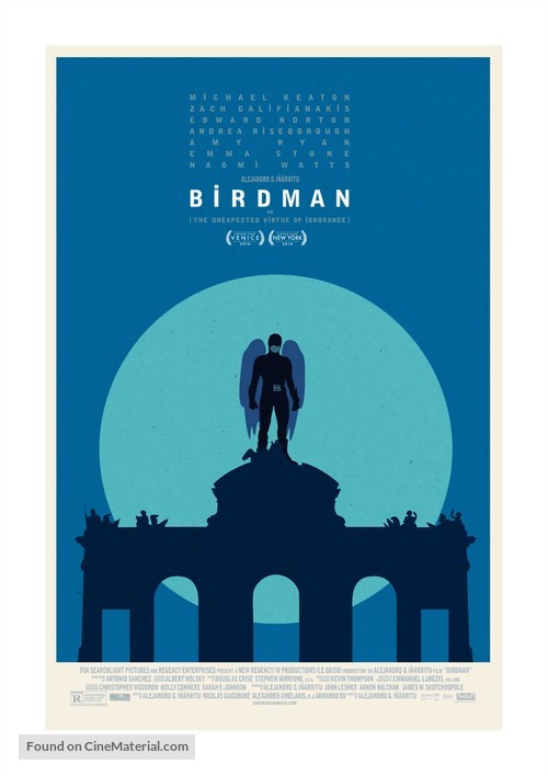 Birdman or (The Unexpected Virtue of Ignorance) - Theatrical movie poster